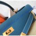 Kelly 32cm in Blue Jean Togo Leather Golden Hardware