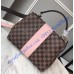 Louis Vuitton Damier Ebene Bond Street with pink leather