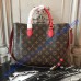 Monogram Canvas Flower Tote Coquelicot M43553
