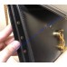 Saint Laurent Cassandra Chain Envelope Flap Bag in Black Leather