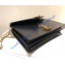 Saint Laurent Cassandra Chain Envelope Flap Bag in Black Leather