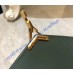 Saint Laurent Cassandra Chain Envelope Flap Bag in Green Leather