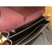 Cassandra Chain Envelope Flap Bag in Wine Red Leather