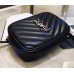 Saint Laurent Chevron Lou Belt Bag Black