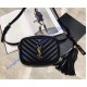 Saint Laurent Chevron Lou Belt Bag Black