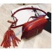 Saint Laurent Chevron Lou Belt Bag Red
