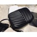 Lou Camera Bag in Black Matelasse Leather