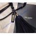 Lou Camera Bag in Black Matelasse Leather