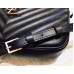 Lou Camera Bag in Black Matelasse Leather