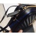 Lou Camera Bag in Black Matelasse Leather