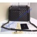 Classic Medium College Monogram Bag in Dark Gray Malelasse Leather