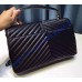 Saint Laurent Classic Large College Monogram Bag in Black Malelasse Leather
