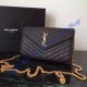 Monogram Chain Wallet in Black Grain de Poudre Textured Matelasse Leather with Gold-toned Hardware
