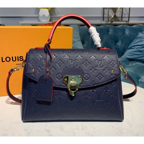 Louis Vuitton Monogram Empreinte Leather Georges MM Marine Rouge M53945 ...