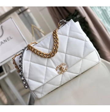Chanel 19 Maxi Flap Bag C1162-white – LuxTime DFO Handbags