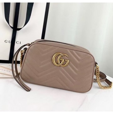 Gucci GG Marmont small matelasse shoulder bag GU447632A-tan