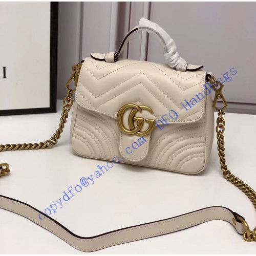 Gucci GG Marmont Mini Top Handle Bag GU547260-beige – LuxTime DFO Handbags