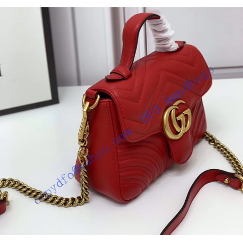 Gucci GG Marmont Mini Top Handle Bag GU547260-red – LuxTime DFO Handbags