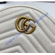 Gucci GG Marmont Mini Round Shoulder Bag GU550154-white