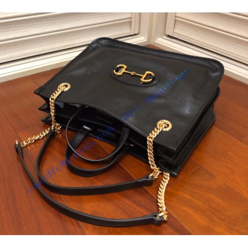 Gucci Horsebit 1955 medium tote bag GU621144L-black – LuxTime DFO Handbags