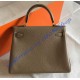 Hermes Kelly 28cm in Togo Leather Golden Hardware H5528G-Etoupe