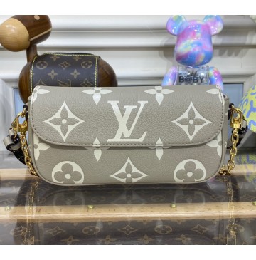 Louis Vuitton Bicolor Monogram Empreinte Wallet on Chain Ivy M82210-gray