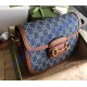 Gucci GG Supreme Horsebit 1955 shoulder bag GU602204DN-blue