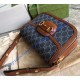 Gucci GG Supreme Horsebit 1955 shoulder bag GU602204DN-blue