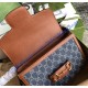 Gucci GG Supreme Horsebit 1955 shoulder bag GU602204DN-blue