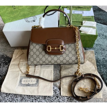 Gucci Horsebit 1955 Medium Bag GU702049CA-brown