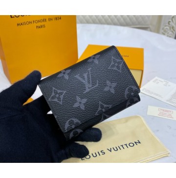 Louis Vuitton Monogram Eclipse Enveloppe Carte de visite M63801-black