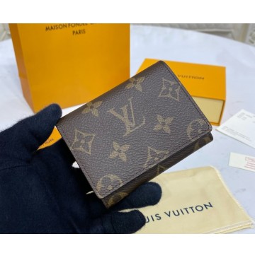 Louis Vuitton Monogram Canvas Enveloppe Carte de visite M63801-brown