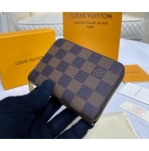 Louis Vuitton Damier Ebene Zippy Coin Purse N63070-brown