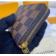 Louis Vuitton Damier Ebene Zippy Coin Purse N63070-brown-pink