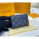 Louis Vuitton Damier Graphite Enveloppe Carte de visite N63338-black