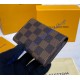 Louis Vuitton Damier Ebene Enveloppe Carte de visite N63338-brown