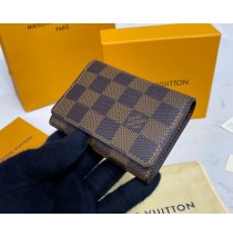 Louis Vuitton Damier Ebene Enveloppe Carte de visite N63338-brown