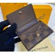 Louis Vuitton Damier Ebene Enveloppe Carte de visite N63338-brown