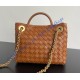 Bottega Veneta Small Andiamo With Chain B786008-caramel