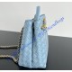 Bottega Veneta Small Andiamo With Chain B786008-ice-blue