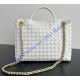 Bottega Veneta Medium Andiamo With Chain B786009-white