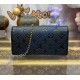 Louis Vuitton Monogram Empreinte Wallet On Chain Lily M46919