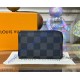 Louis Vuitton Damier Ebene Zippy Coin Purse N63070-black