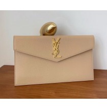 Saint Laurent Uptown pouch in grain de poudre leather YSL565739-tan