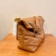 Saint Laurent LOULOU PUFFER Medium bag in quilted lambskin YSL577475A-caramel