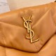 Saint Laurent LOULOU PUFFER Small bag in quilted lambskin YSL577476A-caramel