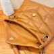 Saint Laurent LOULOU PUFFER Small bag in quilted lambskin YSL577476A-caramel