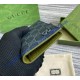 Gucci leather interior GG long card case GUW768249-black-green