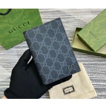 Gucci GG passport case GUW795229-black-wine