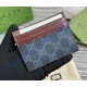 Gucci Bi-color GG card case GUW795230-black-wine